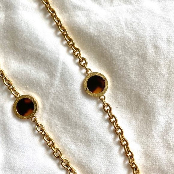 Michael Kors gold colored bangle and necklace set - Picture 2 of 6